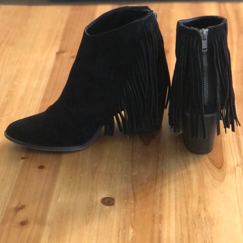Charlotte Russe Black Booties with Western Flare